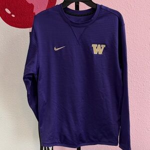 NIKE University of Washington Mens Long SleeveThermal Huskies Shirt Size M